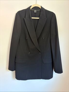 Classic Black Double-Breasted Women's Blazer by Shipley & Halmos